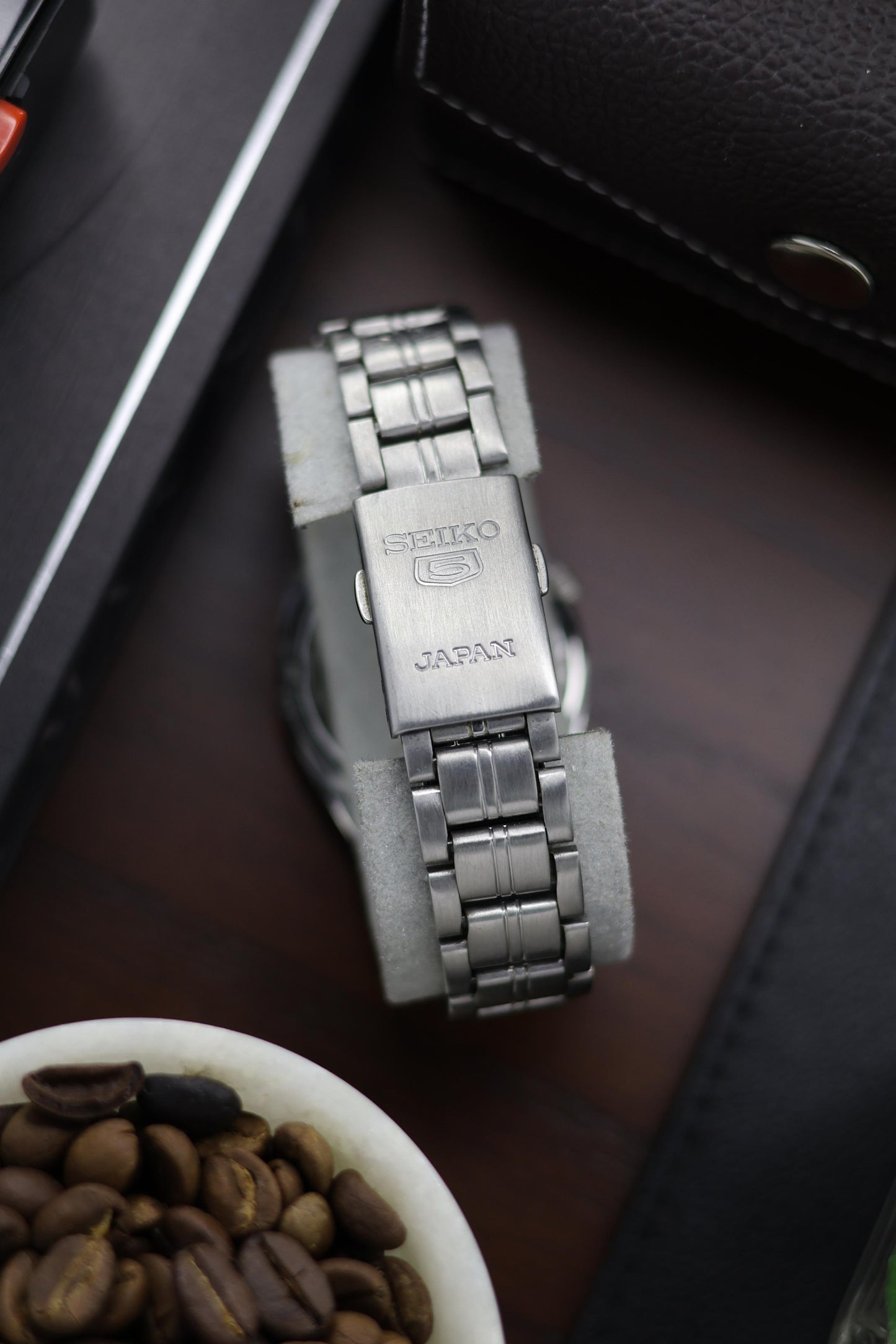 Seiko 5 Railway Time Black Dial with Glass Back - Automatic Watch (Pre Owned) - A169