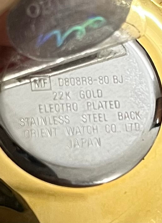 (JDM - Extremely Rare) NOS Orient Quartz Enamel Dial with 22K Gold Plated Case - Vintage Watch (Pre Owned)