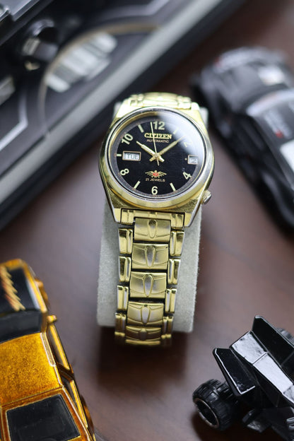 (Super Rare) Citizen Eagle 7 Black Dial with Jubilee Bracelet - Automatic Vintage Watch (Pre Owned) - SE474