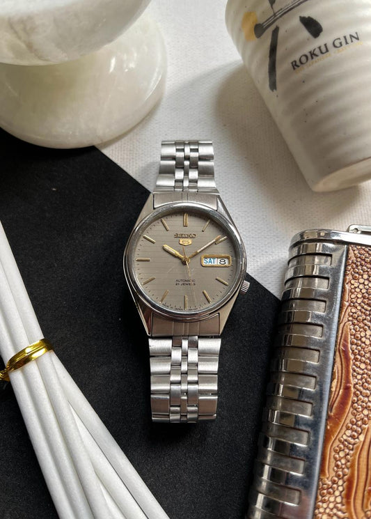 Seiko 5 Grey Patterned Dial(Pre Owned)