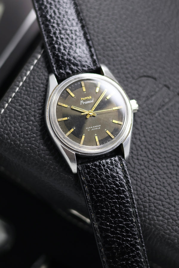 (Super Rare) Vintage HMT Pramod Dark Grey Sunray Dial - in Original Condition - Mechanical Hand Winding Watch (Pre Owned) - SE666