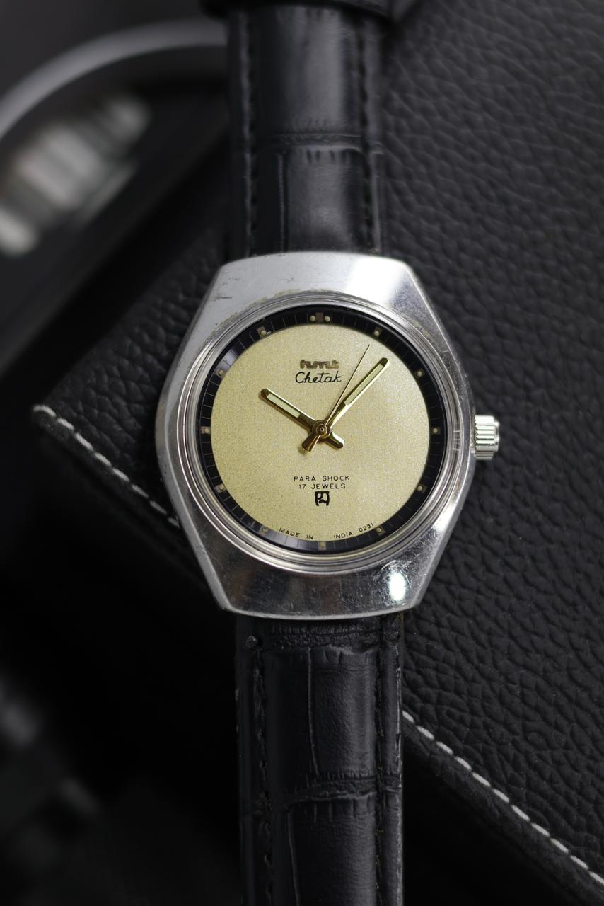 (Super Rare) Vintage HMT Chetak Champagne Dial - in Original Condition - Mechanical Hand Winding Watch (Pre Owned) - SE560