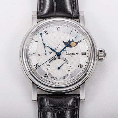 Sugess Moonphase Master Seagull ST2153 Automatic with Power Reserve Indicator and Date (Imported)