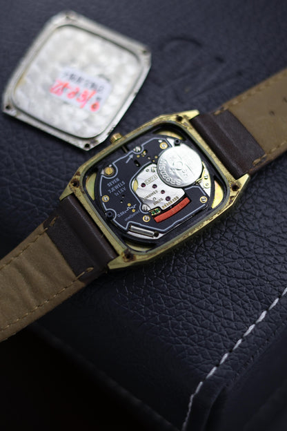 (Extremely Rare) LONGINES XL 24 Tank with Gold Plated Case - Swiss Vintage Watch (Pre Owned)