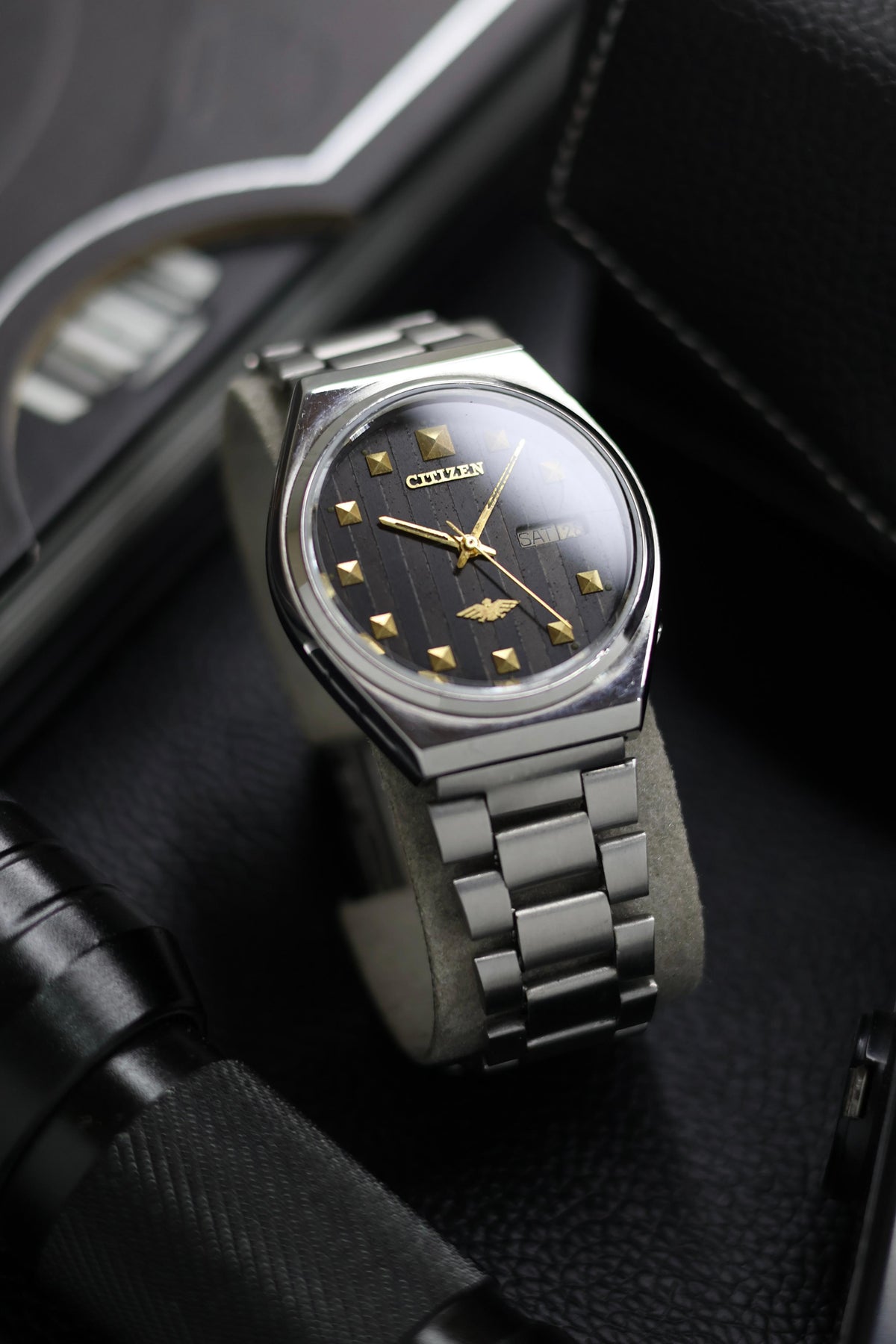 (Super Rare) Citizen Eagle 7 Black Motif Dial - Automatic Vintage Watch (Pre Owned) - SE648