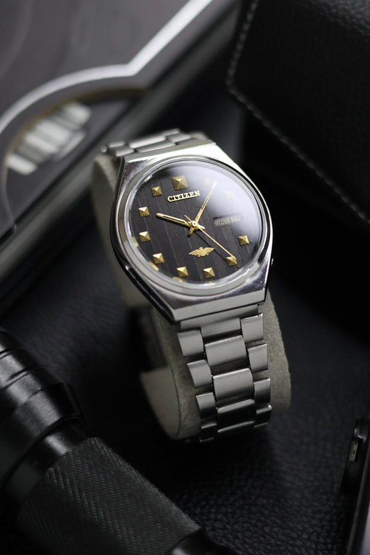 (Super Rare) Citizen Eagle 7 Black Motif Dial - Automatic Vintage Watch (Pre Owned) - SE648