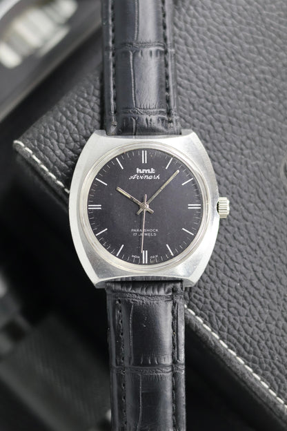 (Super Rare) Vintage HMT Avinash Black Dial - in Original Condition - Mechanical Hand Winding Watch (Pre Owned) - SE653