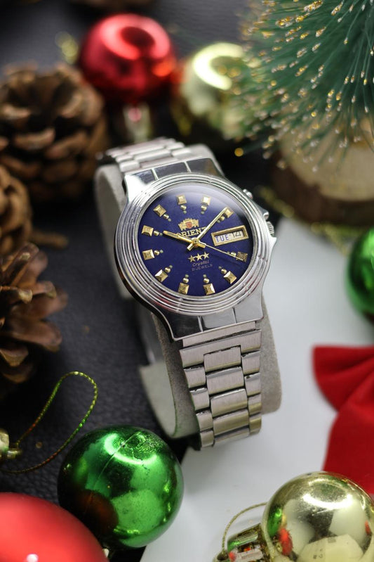 (Super Rare) Orient Tri-Star Crystal Blue Dial - Automatic Vintage Watch (Pre Owned) - SE506
