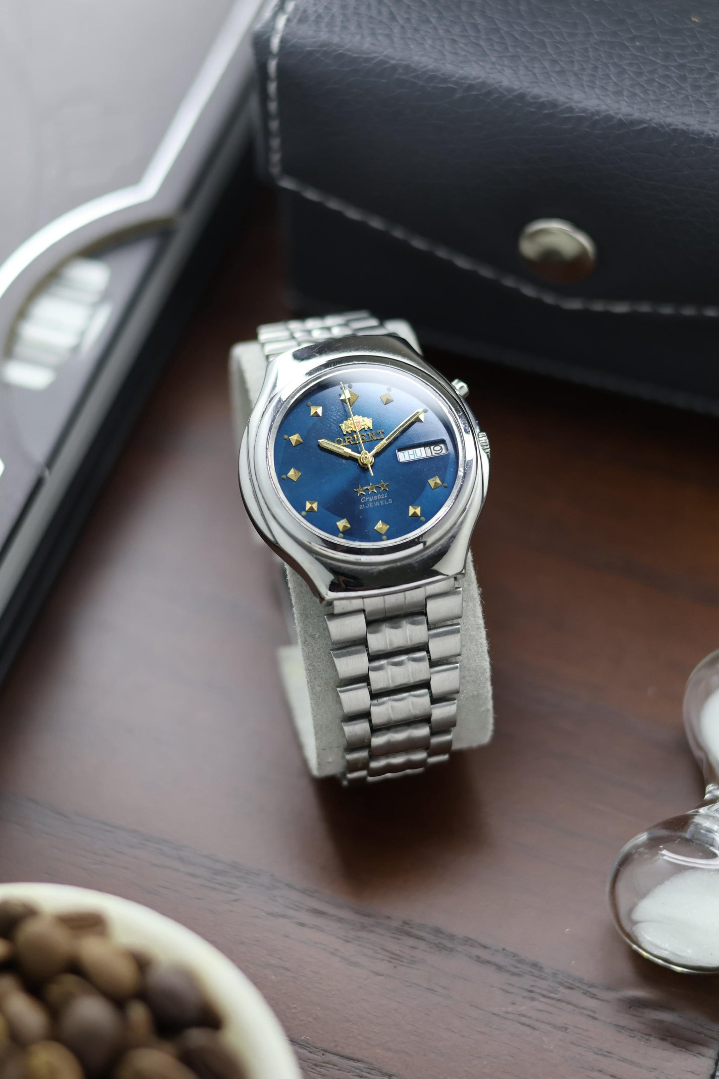 Orient Tri-Star Crystal Blue Dial - Automatic Vintage Watch (Pre Owned) - A342