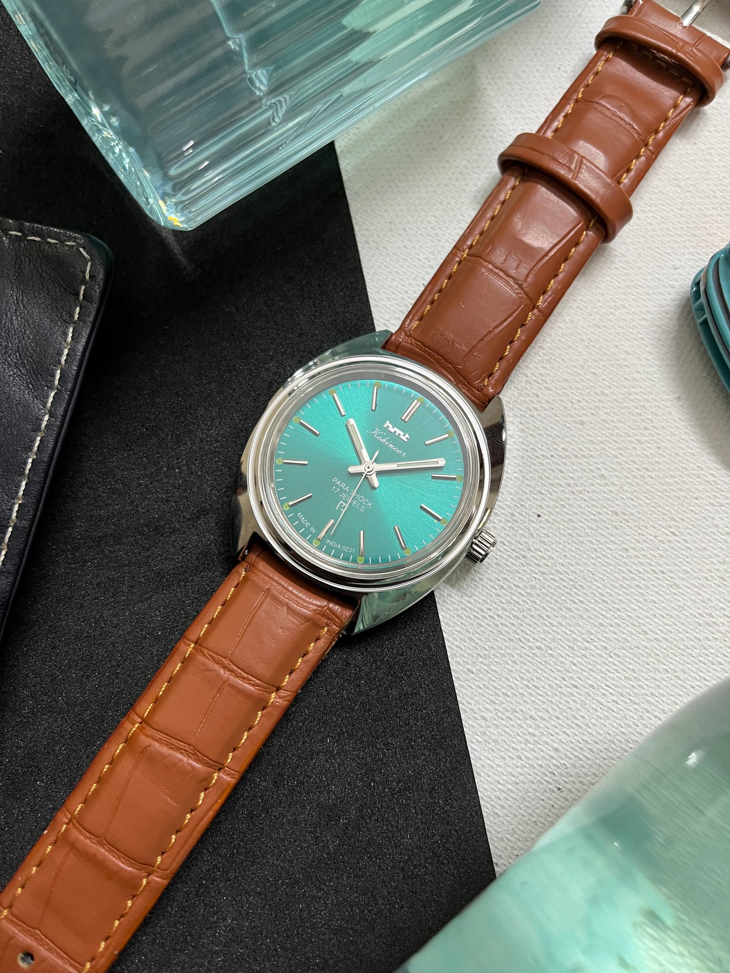 HMT Kohinoor TIFFANY/AQUA BLUE SUNBURST