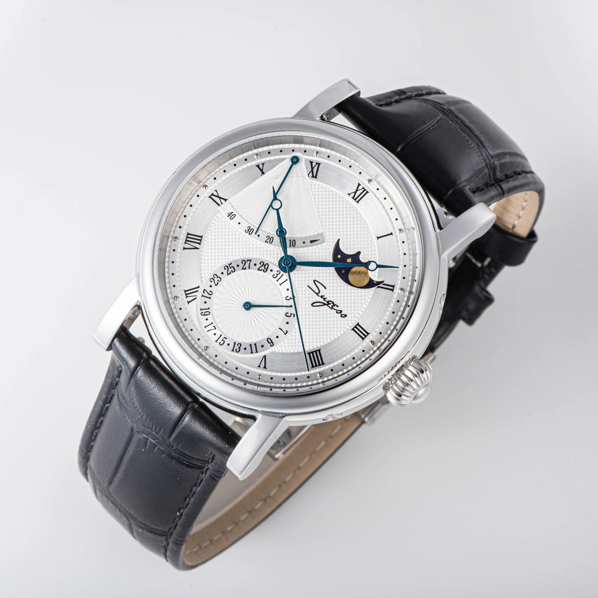 Sugess Moonphase Master Seagull ST2153 Automatic with Power Reserve Indicator and Date (Imported)