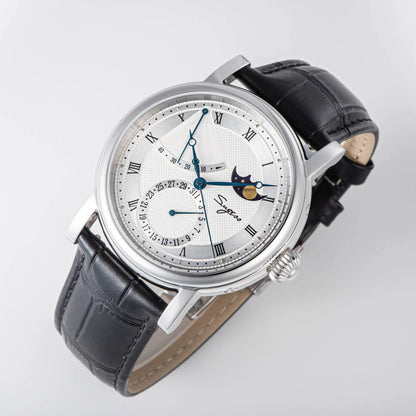 Sugess Moonphase Master Seagull ST2153 Automatic with Power Reserve Indicator and Date (Imported)