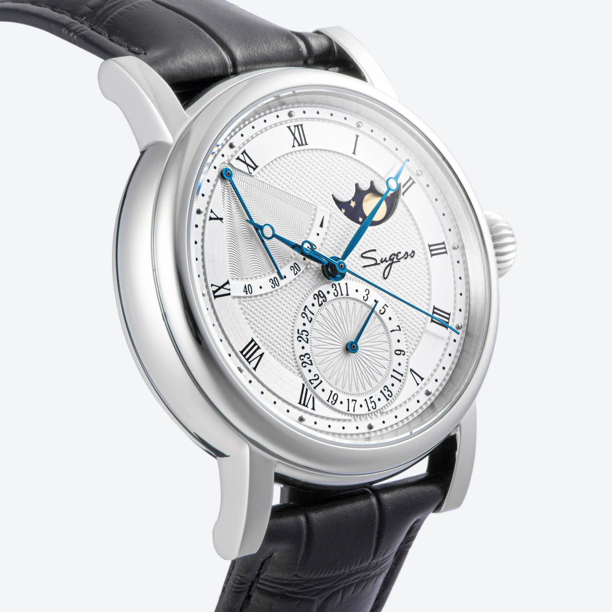 Sugess Moonphase Master Seagull ST2153 Automatic with Power Reserve Indicator and Date (Imported)