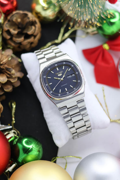 1984 Seiko 5 Railway Time Blue Dial (Pre Owned)