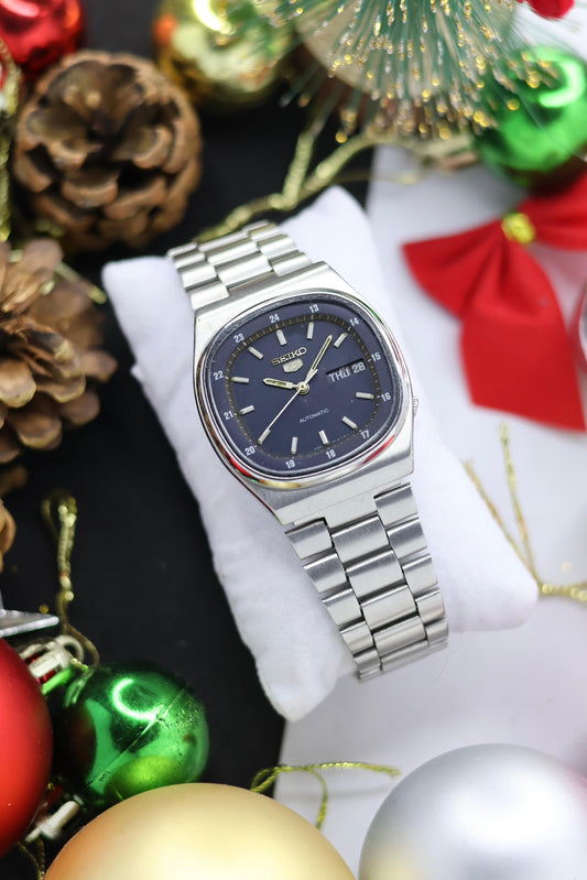 1984 Seiko 5 Railway Time Blue Dial (Pre Owned)