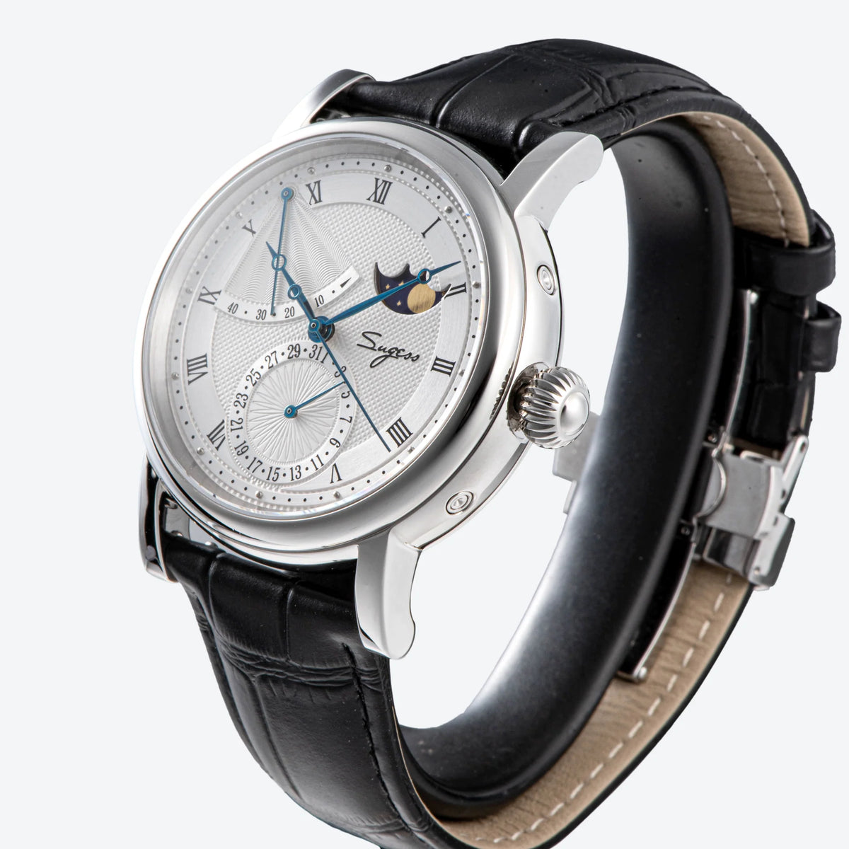Sugess Moonphase Master Seagull ST2153 Automatic with Power Reserve Indicator and Date (Imported)