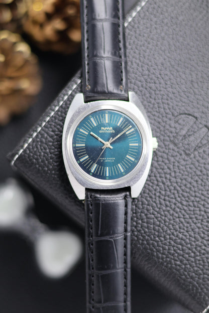 (Super Rare) Vintage HMT Avinash Peacock Blue Dial - in Original Condition - Mechanical Hand Winding Watch (Pre Owned) - A546