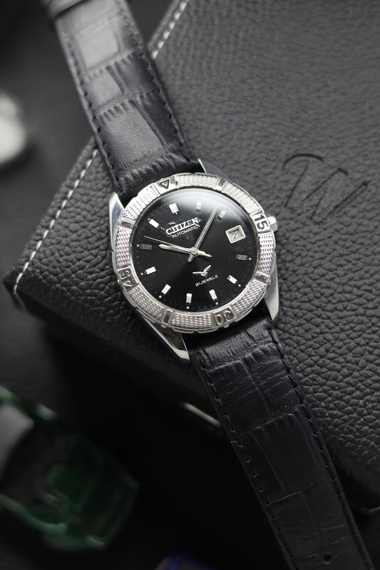 (Super Rare) Citizen Automatic Black Dial - Automatic Vintage Watch (Pre Owned) - SE527