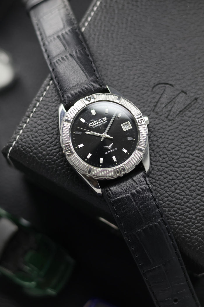 (Super Rare) Citizen Automatic Black Dial - Automatic Vintage Watch (Pre Owned) - SE527