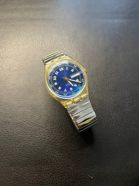 Swatch Blue Dial with See-through Case (Pre Owned)