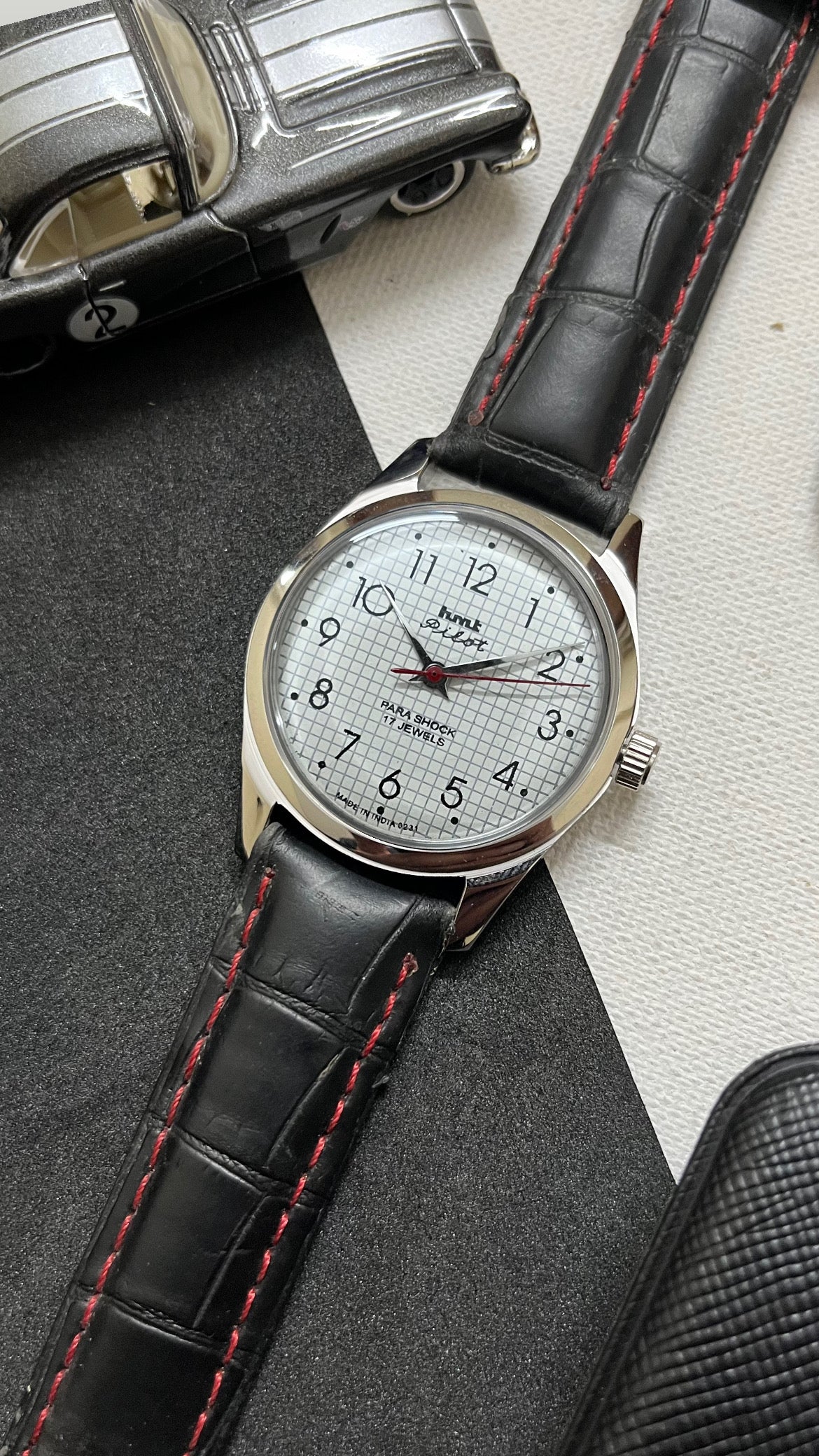 HMT Pilot Graph Dial White watchtopia.in