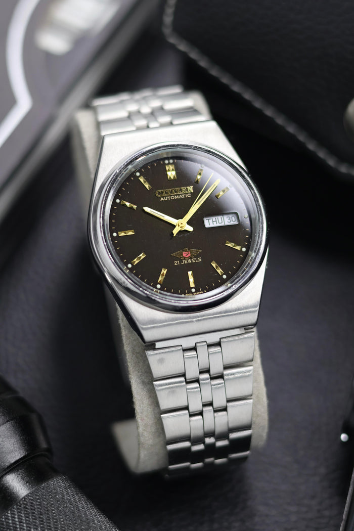 (Super Rare) Citizen Eagle 7 Black Lacquered Dial - Automatic Vintage Watch (Pre Owned) - SE647