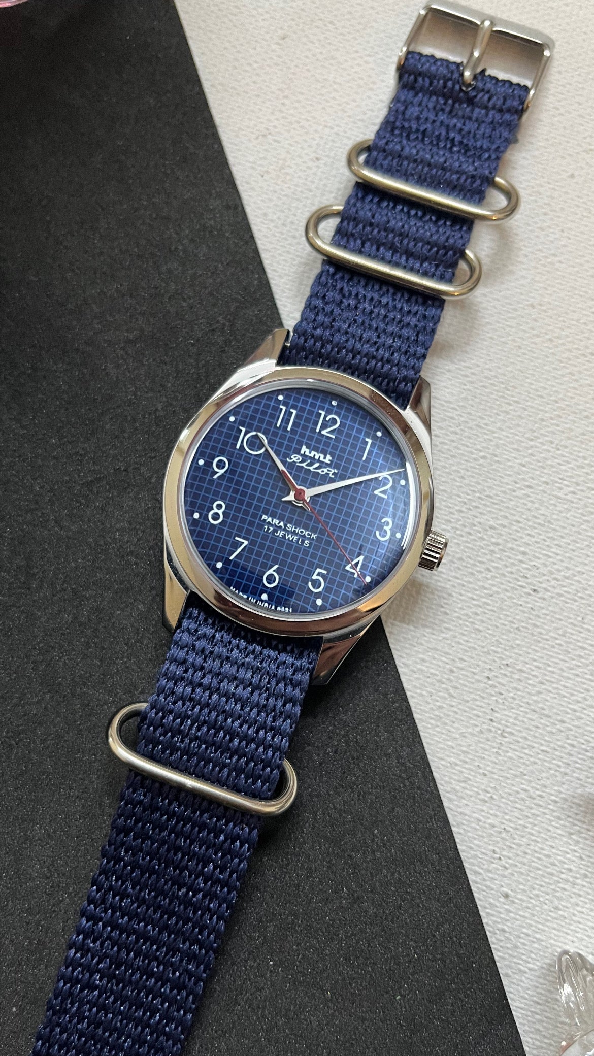 HMT Pilot Graph Dial- BLUE