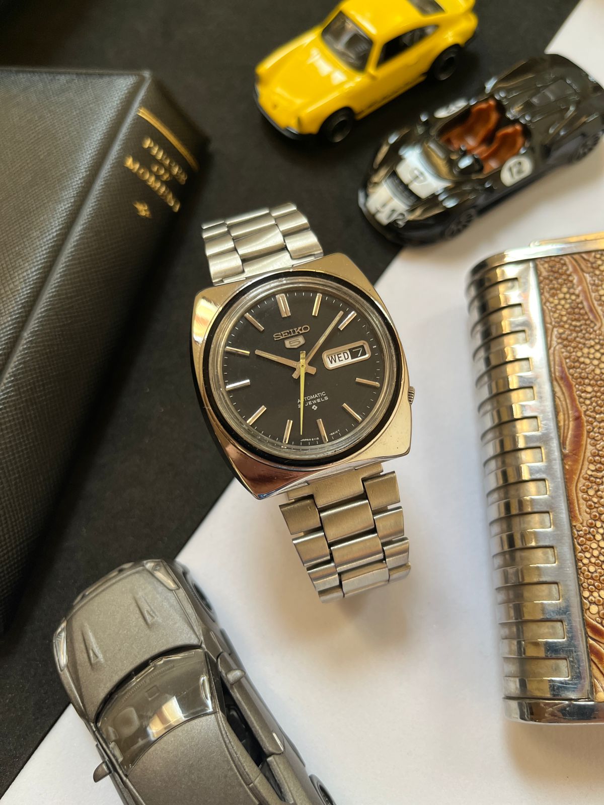 (Rare) Seiko 5 Vintage Square Black Dial (Pre Owned)