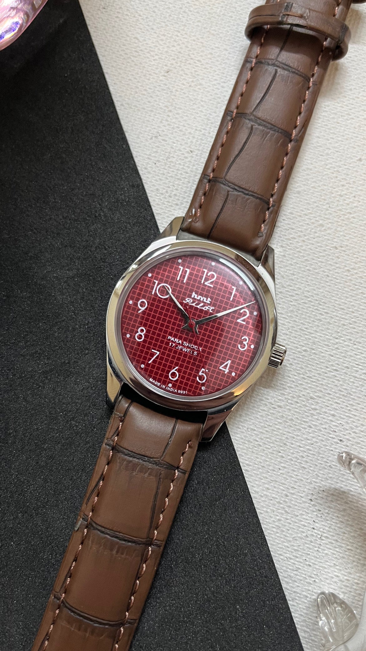 HMT Pilot Graph Dial - RED