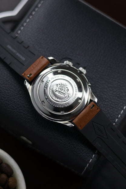 (Super Rare) Orient Tri-Star SK Diver Silver Dial with Rotating Inner Ring - Automatic Vintage Watch (Pre Owned) - A416