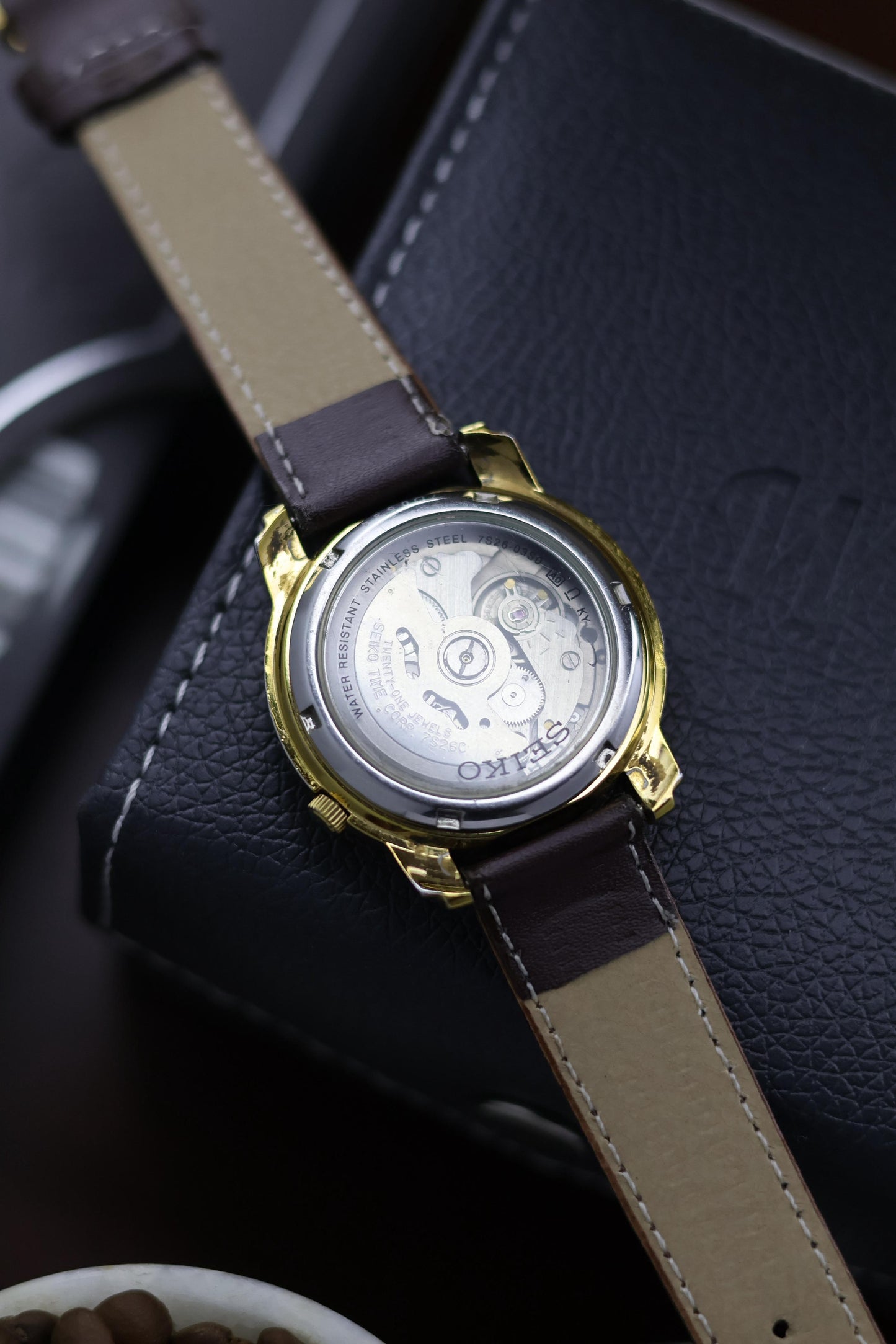 Seiko 5 Gold Dial with Glass Back - Automatic Vintage Watch (Pre Owned) - A254