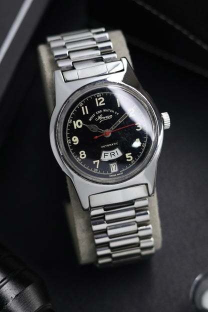 (Super Rare) West End Watch Co. SOWAR Black Dial - Automatic Swiss Vintage Watch (Pre Owned) - SE619