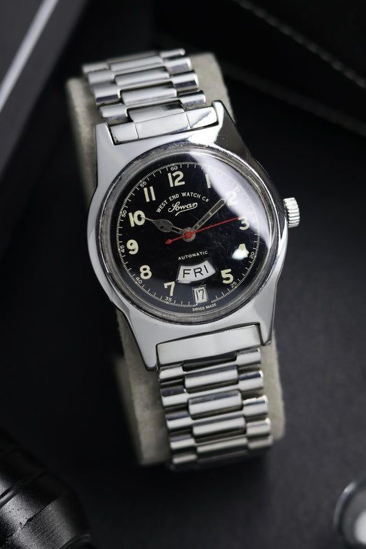 (Super Rare) West End Watch Co. SOWAR Black Dial - Automatic Swiss Vintage Watch (Pre Owned) - SE619