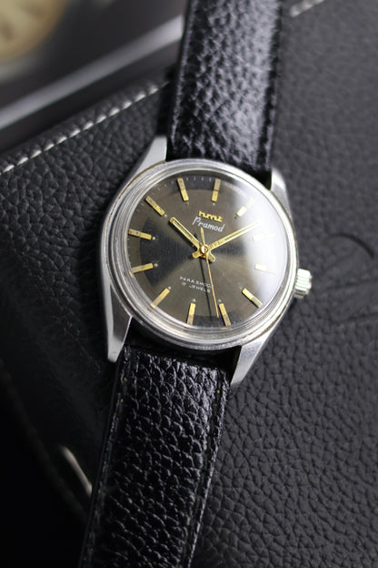 (Super Rare) Vintage HMT Pramod Dark Grey Sunray Dial - in Original Condition - Mechanical Hand Winding Watch (Pre Owned) - SE666