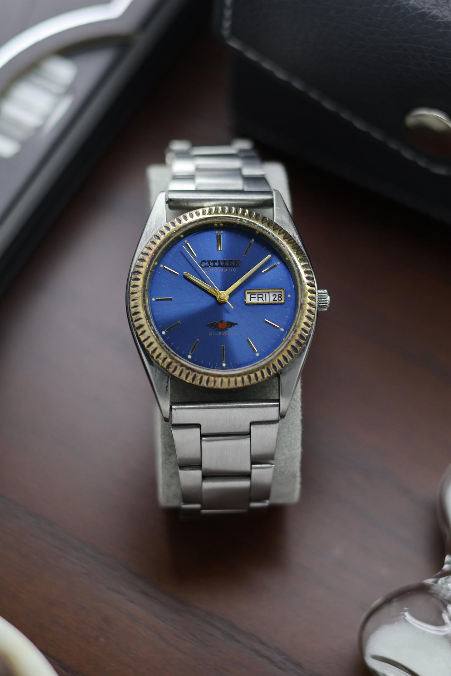 (Super Rare) Citizen Eagle 7 Blue Sunray Dial with Fluted Bezel - Automatic Vintage Watch (Pre Owned) - A322