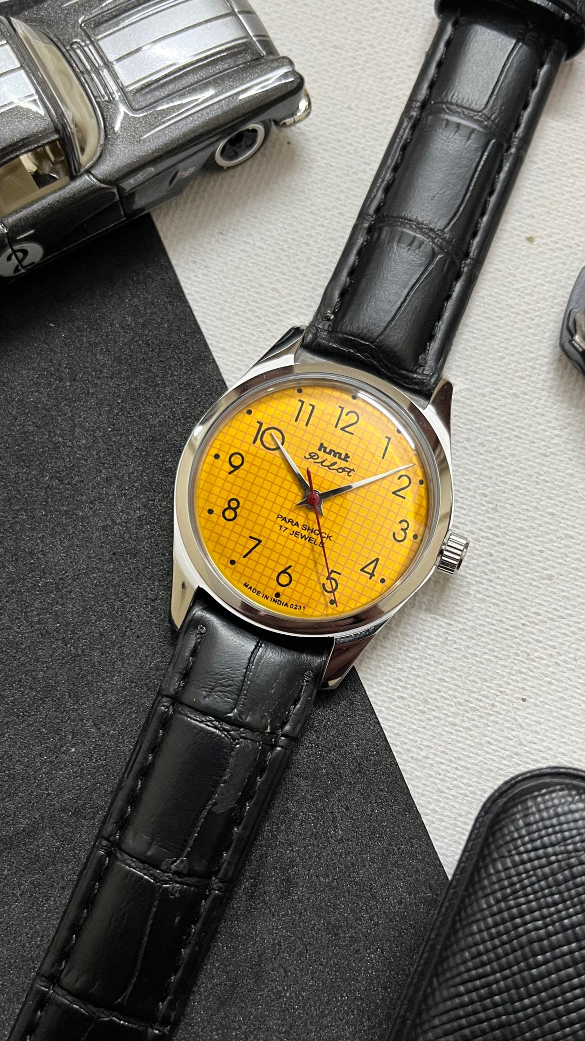 HMT Pilot Graph Dial- YELLOW