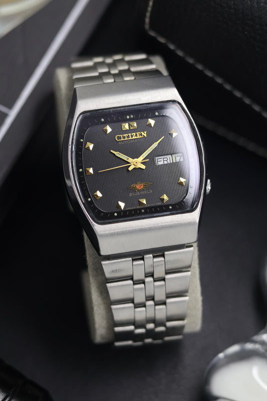 (Super Rare) Citizen Eagle 7 Black TV Dial - Automatic Vintage Watch (Pre Owned) - SE561