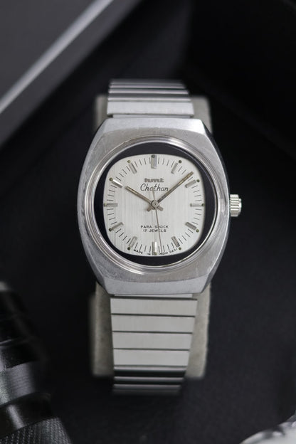 (Super Rare) Vintage HMT Chethan Silver TV Dial - in Original Condition - Mechanical Hand Winding Watch (Pre Owned) - SE512