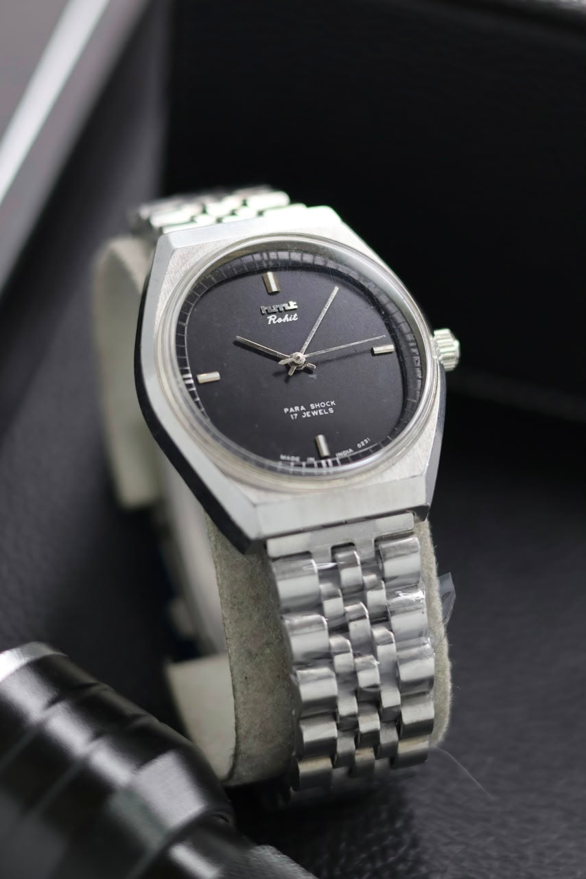 (Super Rare) Vintage HMT Rohit Black Dial - in Original Condition - Mechanical Hand Winding Watch (Pre Owned) - SE567