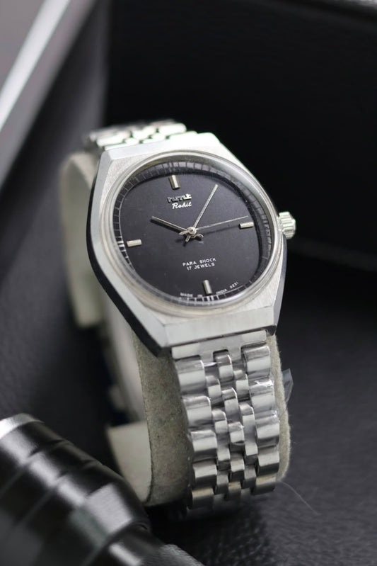 (Super Rare) Vintage HMT Rohit Black Dial - in Original Condition - Mechanical Hand Winding Watch (Pre Owned) - SE567