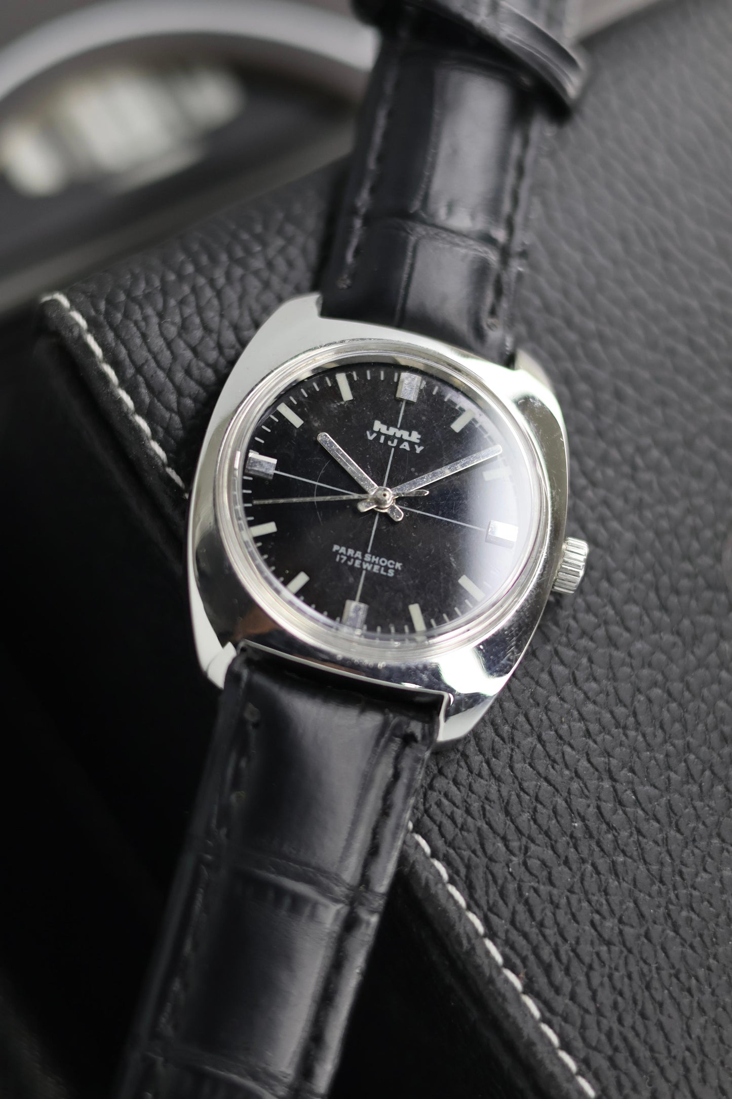 (Super Rare) Vintage HMT Vijay Black Dial - in Original Condition - Mechanical Hand Winding Watch (Pre Owned) - SE630
