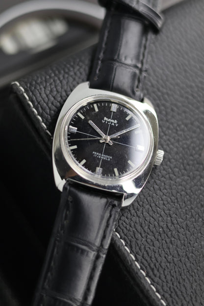 (Super Rare) Vintage HMT Vijay Black Dial - in Original Condition - Mechanical Hand Winding Watch (Pre Owned) - SE630