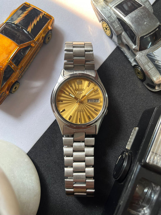 1995 Seiko 5 Gold Sunray Dial (Pre Owned)