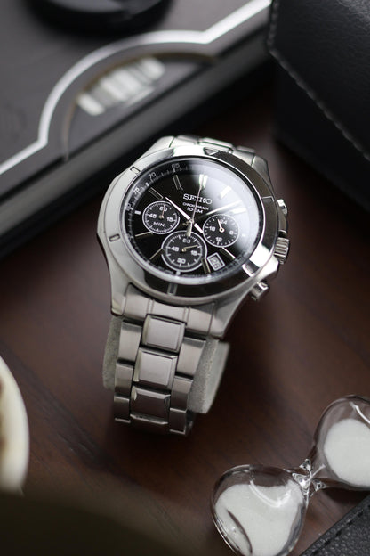(Super Rare) Seiko Chronograph 100M Black Dial (Pre Owned) - A265
