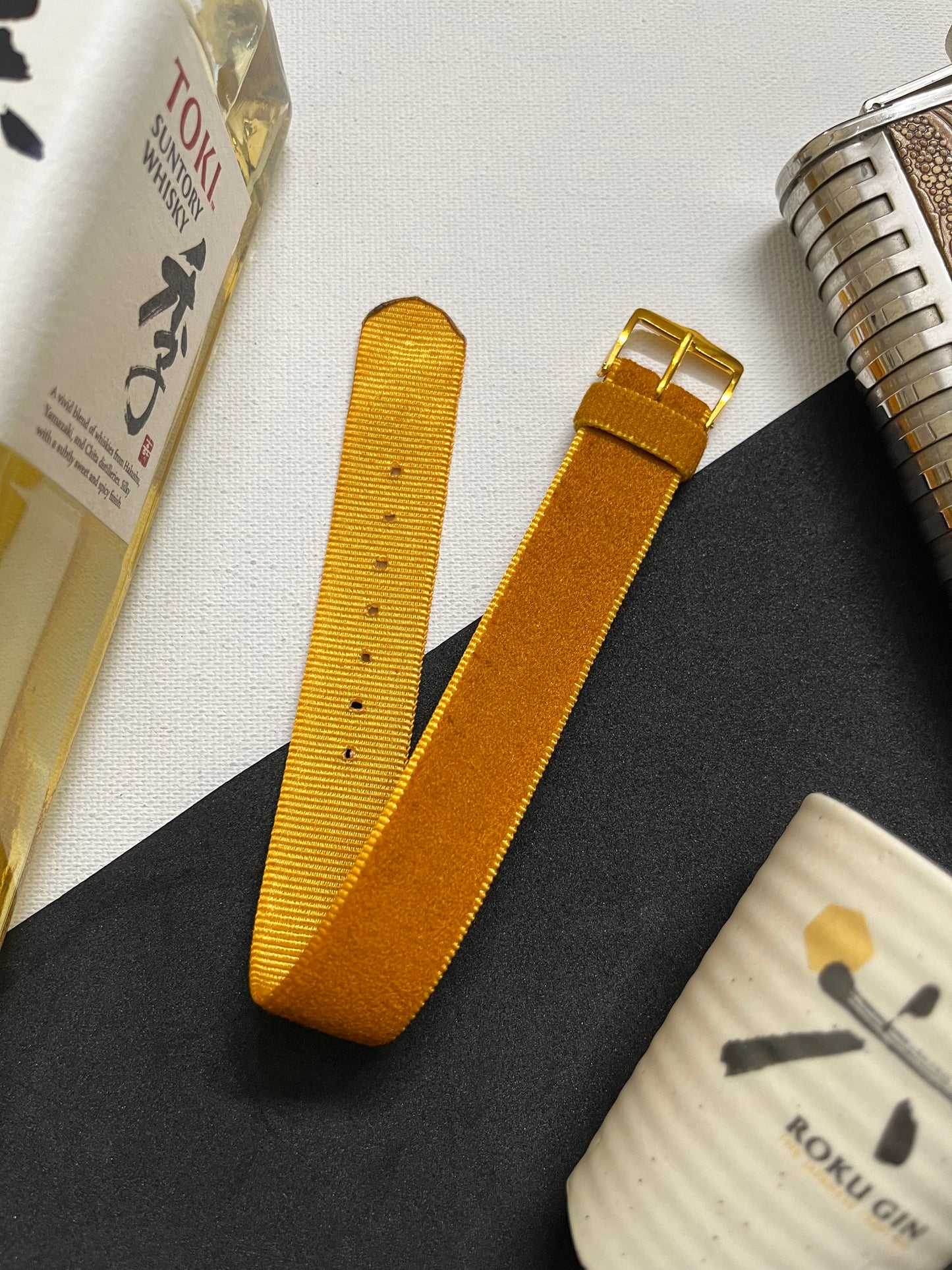 Yellow Suede/Furlon Single Pass NATO Strap (18mm)