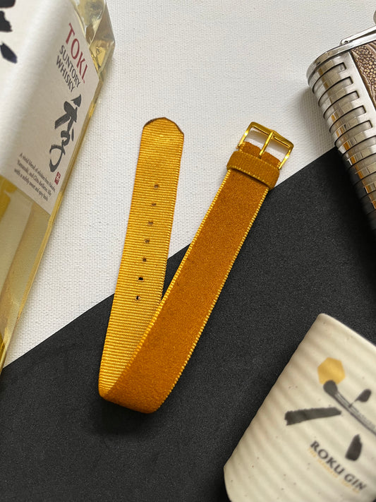 Yellow Suede/Furlon Single Pass NATO Watch Strap (18mm)