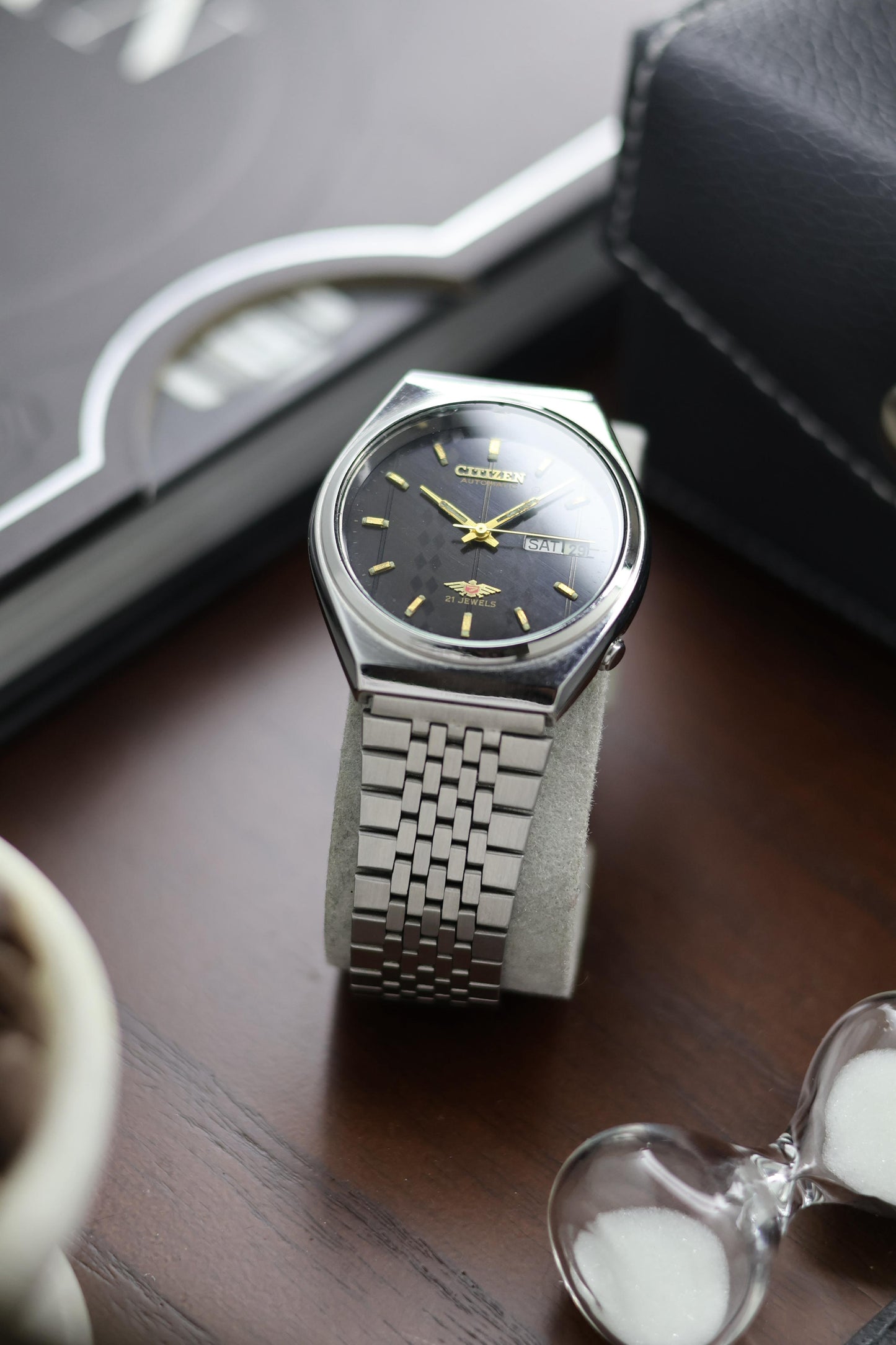 Citizen Eagle 7 Black Motif Dial - Automatic Vintage Watch (Pre Owned) - A415
