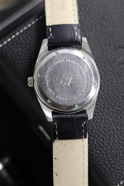 (Super Rare) Vintage HMT Janata White Art Deco Dial - in Original Condition - Mechanical Hand Winding Watch (Pre Owned) - SE534