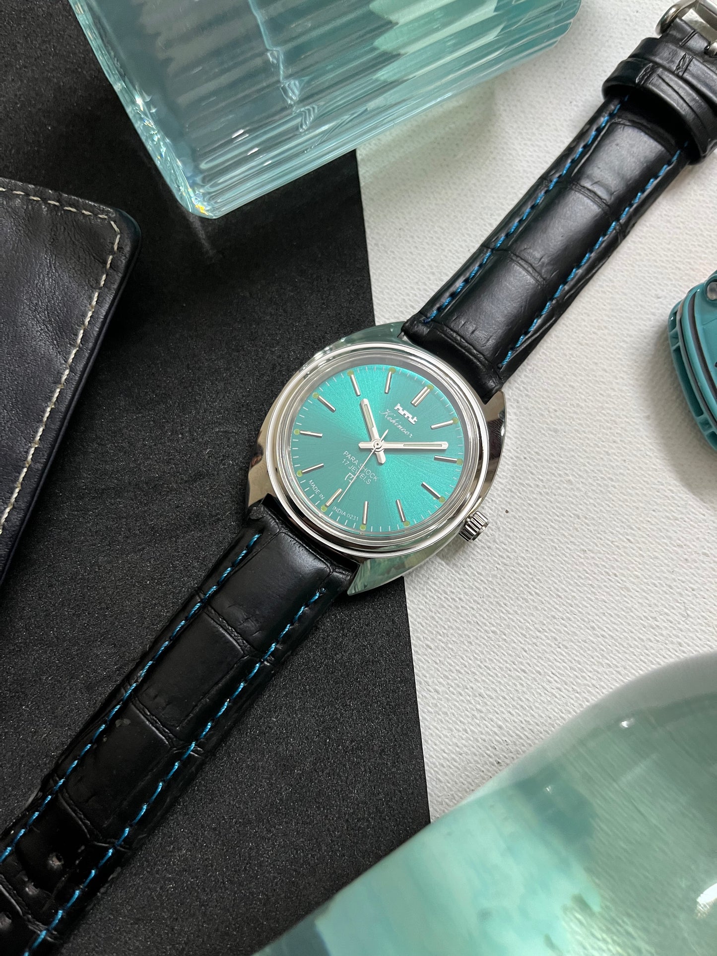 HMT Kohinoor TIFFANY/AQUA BLUE SUNBURST