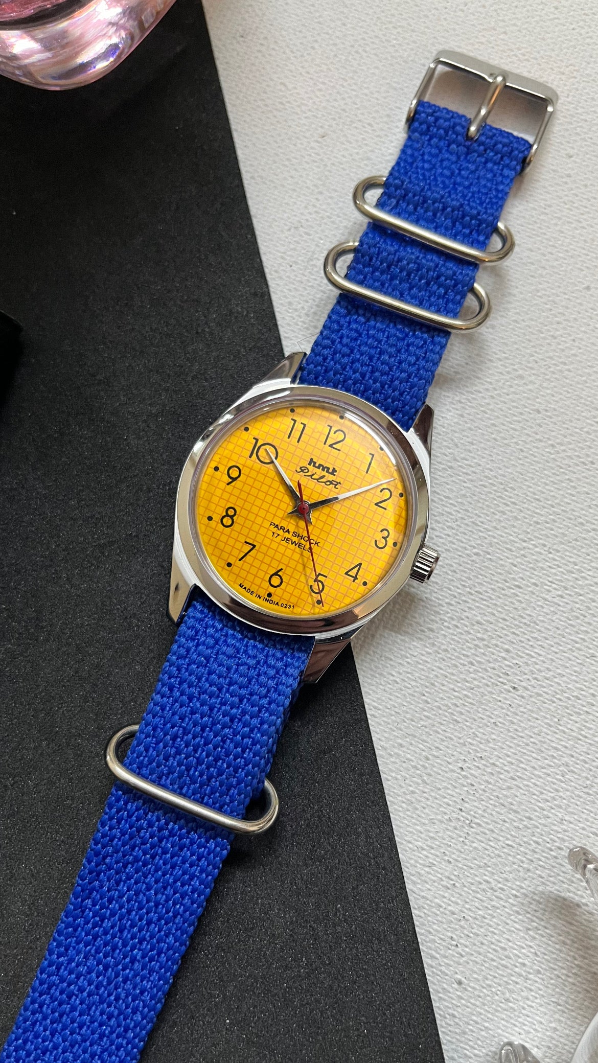 HMT Pilot Graph Dial- YELLOW